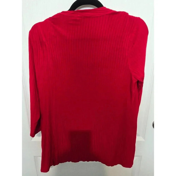 Kim Rodgers Red Black Cardigan M - Picture 2 of 7